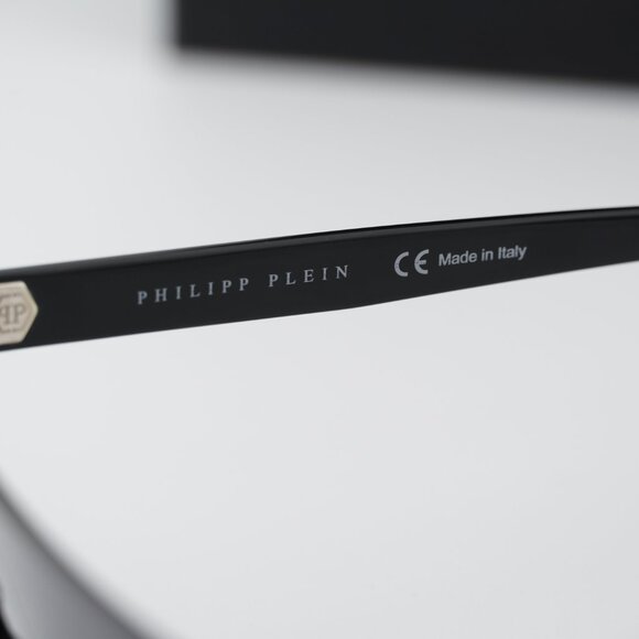 Philipp Plein SPP031S 0700 Shield Sunglasses - Black/Grey - Picture 3 of 11